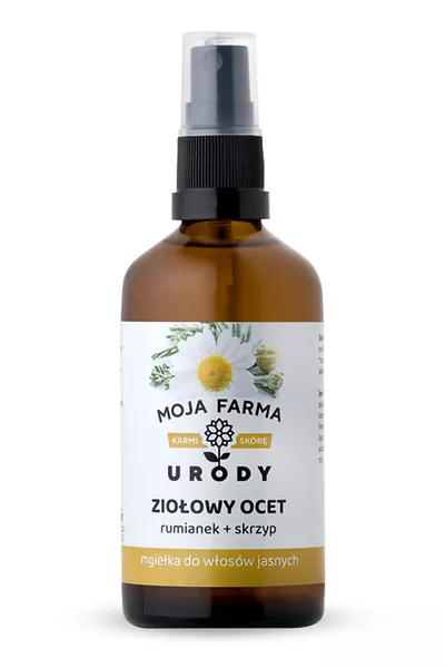 Moja Farma Urody Mgiełka do włosów jasnych Ziołowy Ocet Rumianek i Skrzyp