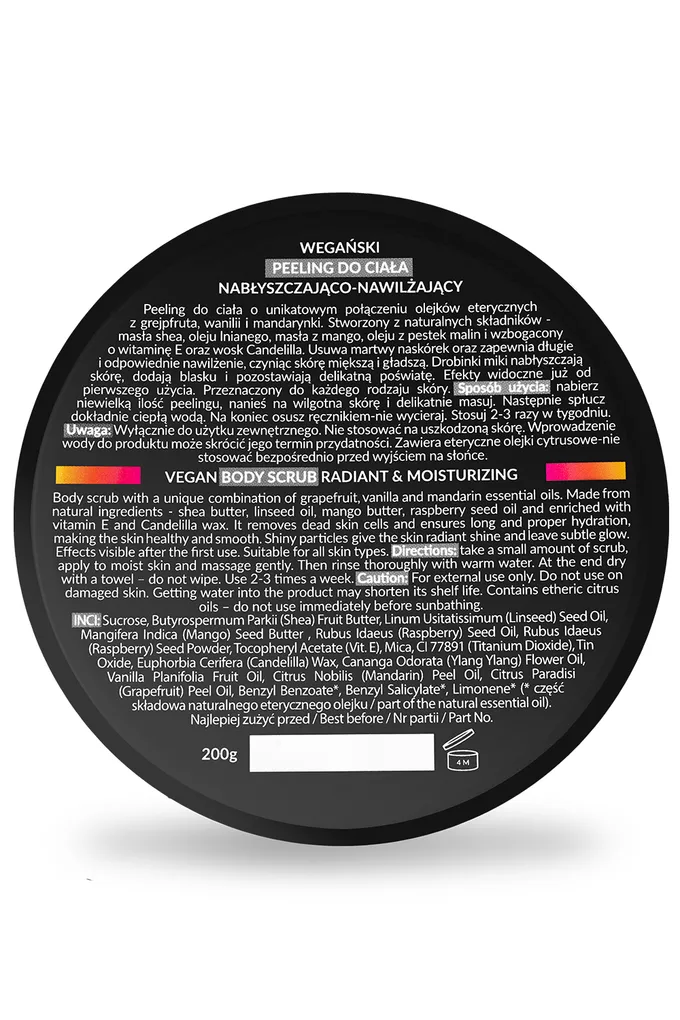 Yestetics Wegański peeling do ciała nabłyszczająco-nawilżający
