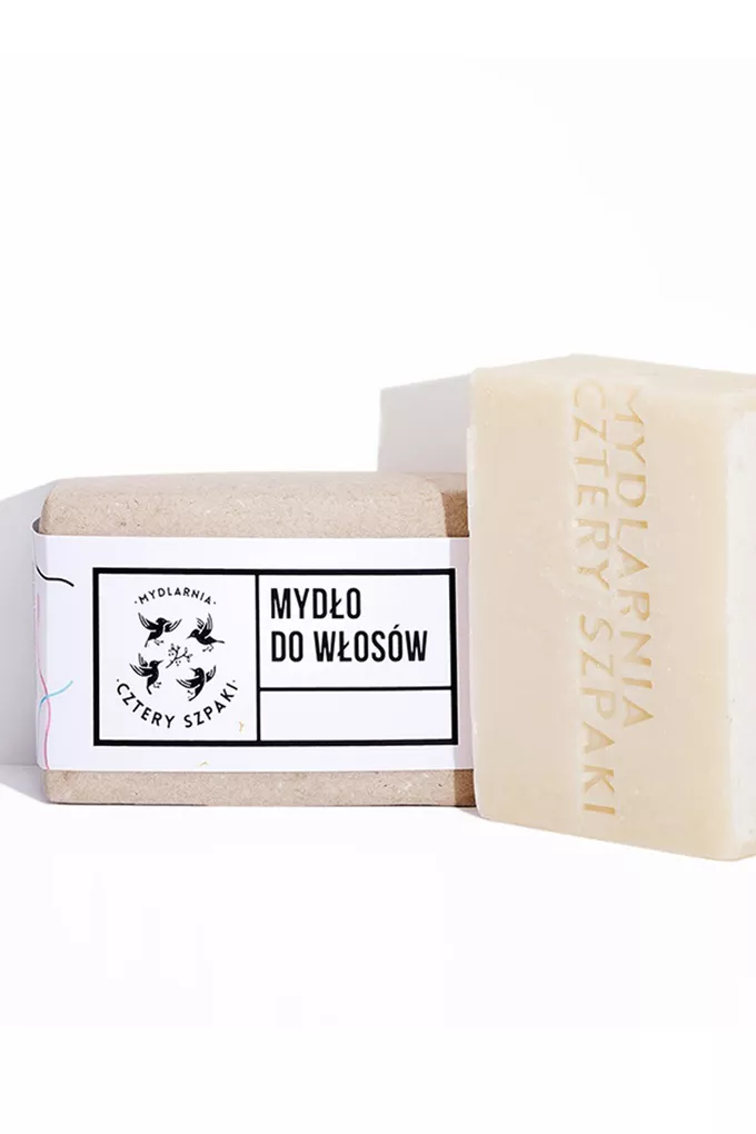 Mydlarnia Cztery Szpaki Mydło do włosów z olejem rycynowym